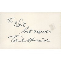 Paul Henreid Actor Director Signed 3x5 Index Card JSA Authenticated Personalized