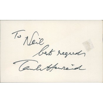 Paul Henreid Actor Director Signed 3x5 Index Card JSA Authenticated Personalized
