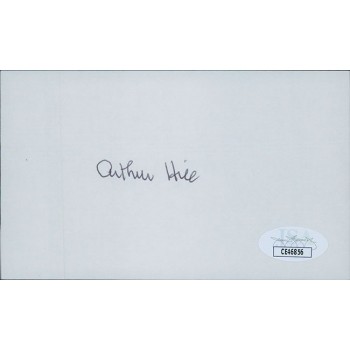 Arthur Hill Actor Signed 3x5 Index Card JSA Authenticated