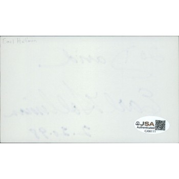 Earl Holliman Actor Signed 3x5 Index Card JSA Authenticated Personalized