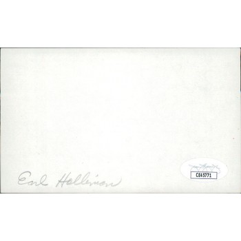 Earl Holliman Actor Signed 3x5 Index Card JSA Authenticated Personalized