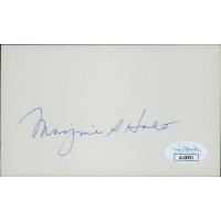 Marjorie Holt Maryland Congresswoman Signed 3x5 Index Card JSA Authenticated
