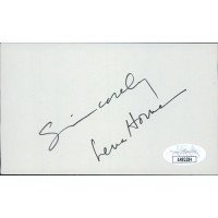 Lena Horne Actress Dancer Singer Signed 3x5 Index Card JSA Authenticated