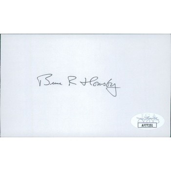 Bruce Hornsby Singer Musician Signed 3x5 Index Card JSA Authenticated
