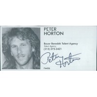 Peter Horton Actor Director Producer Signed 2x4 Directory Cut JSA Authenticated