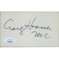 Craig Hosmer California Congressmen Signed 3x5 Index Card JSA Authenticated