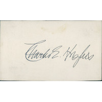 Charles Evan Hughes Supreme Court Justice Signed 3.25x5.5 Cut Card JSA Authentic Charles Evan Hughes Supreme Court Justice Signed 3.25x5.5 Cut Card JSA Authentic