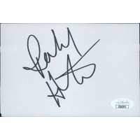 Rachel Hunter Actress Model Signed 4x6 Index Card JSA Authenticated