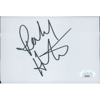 Rachel Hunter Actress Model Signed 4x6 Index Card JSA Authenticated