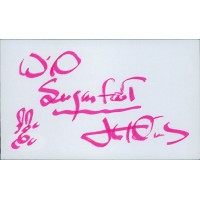 Will Hutchins Actor Signed 3x5 Index Card JSA Authenticated