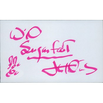 Will Hutchins Actor Signed 3x5 Index Card JSA Authenticated
