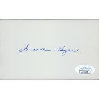 Martha Hyer Actress Signed 3x5 Index Card JSA Authenticated