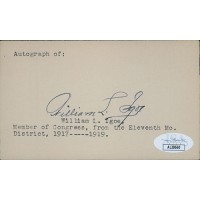 William Igoe Missouri Congressman Signed 3x5 Index Card JSA Authenticated
