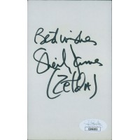 Sheila James Actress Signed 3x5 Index Card JSA Authenticated