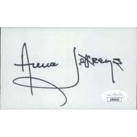 Anne Jeffreys Actress Signed 3x5 Index Card JSA Authenticated