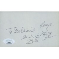 Zita Johann Actress Signed 3x5 Index Card JSA Authenticated Personalized