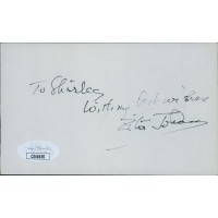 Zita Johann Actress Signed 3x5 Index Card JSA Authenticated Personalized