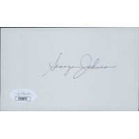 Georgann Johnson Actress Signed 3x5 Index Card JSA Authenticated