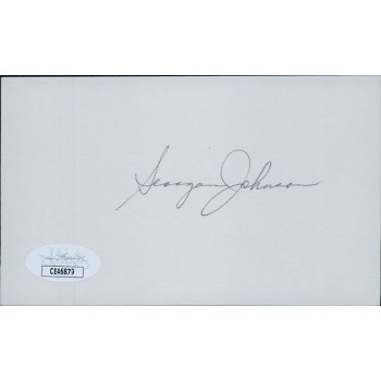 Georgann Johnson Actress Signed 3x5 Index Card JSA Authenticated