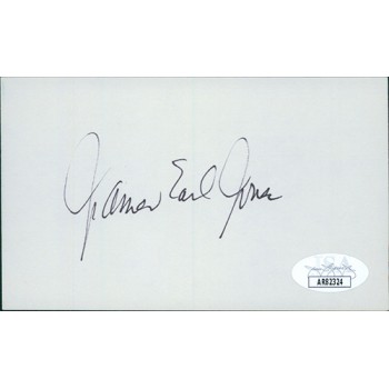 James Earl Jones Actor Signed 3x5 Index Card JSA Authenticated