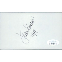 Jean Kasem Actress Signed 3x5 Index Card JSA Authenticated Jean Kasem Actress Signed 3x5 Index Card JSA Authenticated