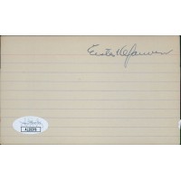 Estes Kefauver Tennessee Senator Signed 3x5 Index Card JSA Authenticated