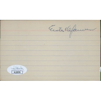 Estes Kefauver Tennessee Senator Signed 3x5 Index Card JSA Authenticated