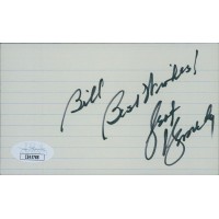 George Kennedy Actor Signed 3x5 Index Card JSA Authenticated Personalized