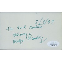 Madge Kennedy Actress Signed 3x5 Index Card JSA Authenticated Personalized