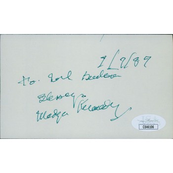 Madge Kennedy Actress Signed 3x5 Index Card JSA Authenticated Personalized