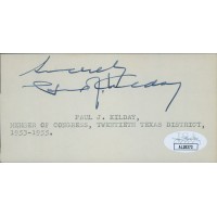 Paul Kilday Texas Congressmen Signed 2.5x5 Index Card JSA Authenticated