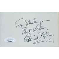 Richard Kiley Actor Signed 3x5 Index Card JSA Authenticated Personalized