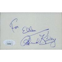 Richard Kiley Actor Signed 3x5 Index Card JSA Authenticated Personalized