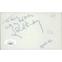 Leonid Kinskey Actor Signed 3x5 Index Card JSA Authenticated Personalized