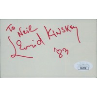 Leonid Kinskey Actor Signed 3x5 Index Card JSA Authenticated Personalized