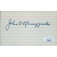 John Kluczynski Illinois Congressman Signed 3x5 Index Card JSA Authenticated