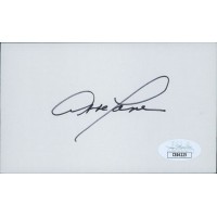 Abbe Lane Actress Signed 3x5 Index Card JSA Authenticated