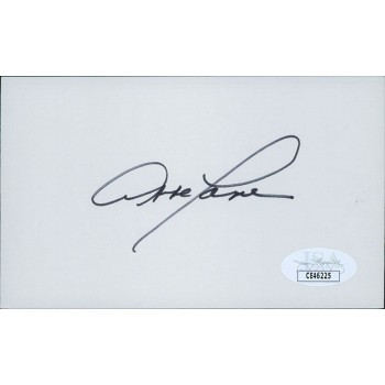 Abbe Lane Actress Signed 3x5 Index Card JSA Authenticated