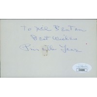 Priscilla Lane Actress Signed 3x5 Index Card JSA Authenticated Personalized
