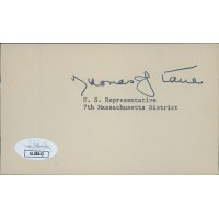 Thomas Lane Massachusetts Congressman Signed 3x5 Index Card JSA Authenticated