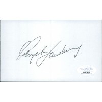 Angela Lansbury Actress Signed 3x5 Index Card JSA Authenticated