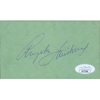 Angela Lansbury Actress Signed 3x5 Index Card JSA Authenticated