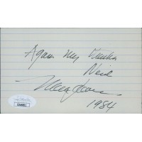 Marc Lawrence Actor Signed 3x5 Index Card JSA Authenticated Personalized