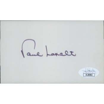 Paul Laxalt Nevada Governor Senator Signed 3x5 Index Card JSA Authenticated