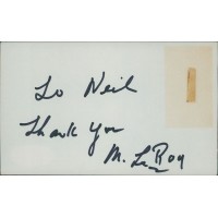 Mervyn LeRoy Director Producer Signed 3x5 Index Card JSA Authentic Personalized