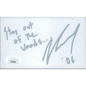 Joshua Leonard Actor Producer Writer Signed 3x5 Index Card JSA Authenticated