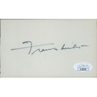 Frank Licht Rhode Island Governor Signed 3x5 Index Card JSA Authenticated