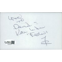 Kate Linder The Young and the Restless Actress Signed 3x5 Index Card JSA Authen Kate Linder The Young and the Restless Actress Signed 3x5 Index Card JSA Authen