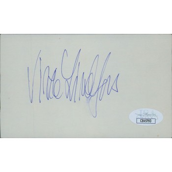 Viveca Lindfors Actress Signed 3x5 Index Card JSA Authenticated