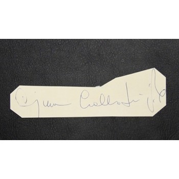 Gina Lollobrigida Actress Signed 1.25x4.25 Cut JSA Authenticated